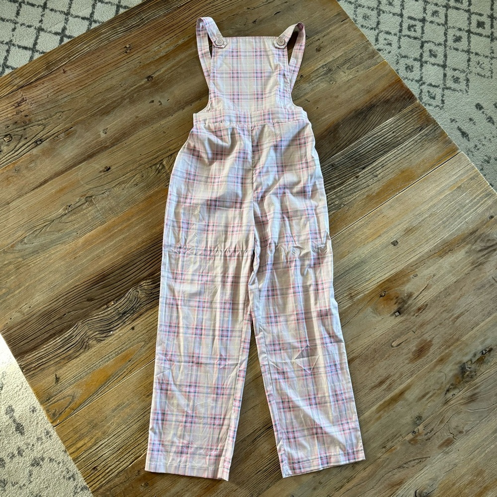 Plaid Pink Jumpsuit Pants Sz 12. Pre-owned, in excellent condition.